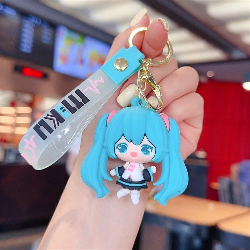 卡通灵动创想初音未来下雨天系列钥匙扣链挂件动漫周边电玩城礼品|undefined