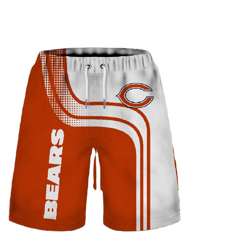2023 Cross-Border Nfl Football Team Series 3D Digital Printing Fashion Sports Elastic Summer Beach Shorts
