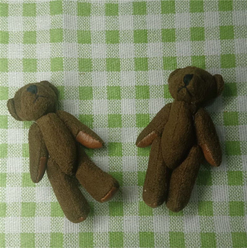 6.5cm 어두운 다크 브라운 짧은 머리 손 피부 발 피부 곰