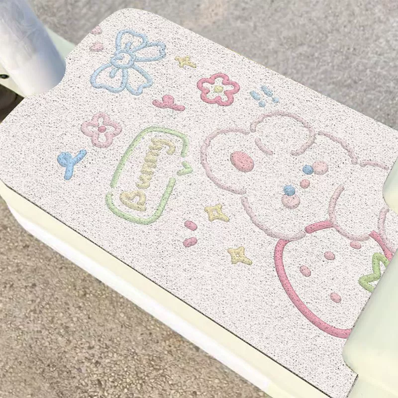 Креативный утолщенный универсальный коврик для педалей электромобиля с мультяшным рисунком, проволочное кольцо, противоскользящий коврик для ног с саморезкой