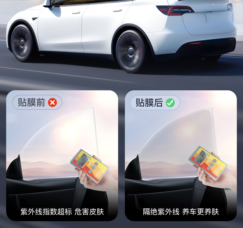 Suitable for Tesla Sunshade Curtain Model Y/3 Roof Sunroof Cooling Sunshade Canopy Ice Armor Film Accessories Black