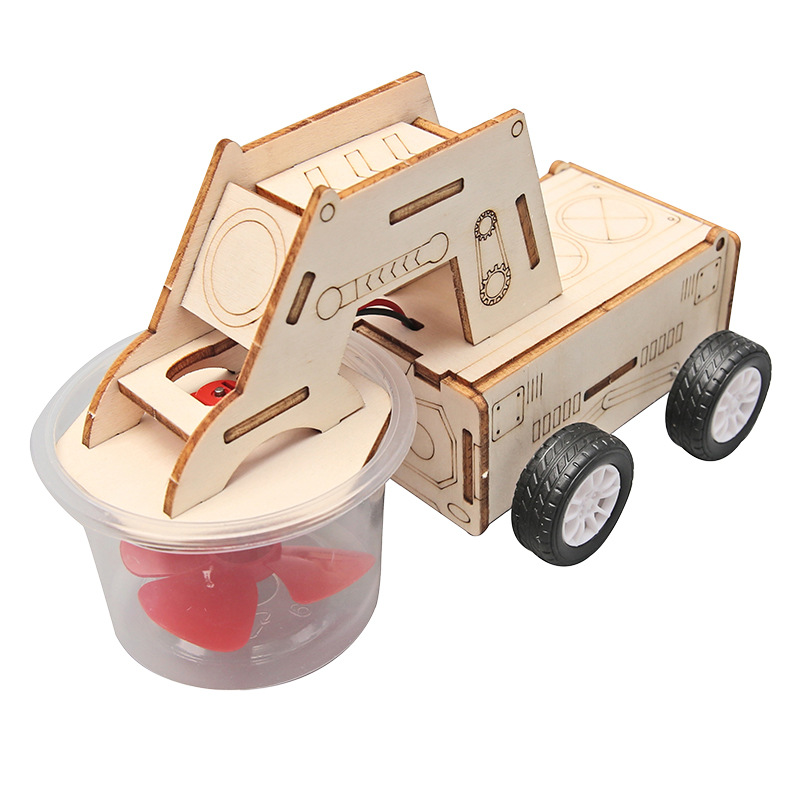 Mars limpia barredora de suelo aspiradora de basura creativa artesanal de madera DIY pequeña ayuda de enseñanza científica