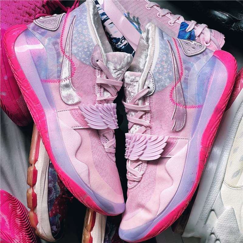 Pure Original Kd12 Practical Basketball Shoes for Men, Durant 12Th Generation Pink Angel Wings Double-Layer Cushioning Breathable Training Shoes Pure Original Kd12 Practical Basketball Shoes for Men, Durant 12Th Generation Pink Angel Wings Double-Layer Cushioning Breathable Training Shoes