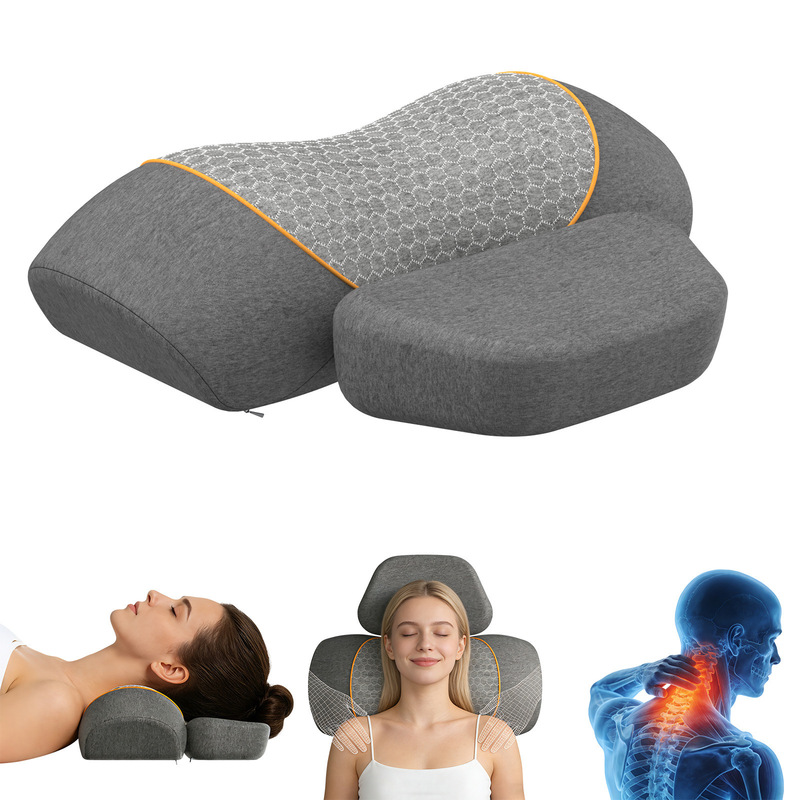 Cervical pillow massager for home use, designed for sleeping, with heating function, electric airbag, and reverse arch traction to protect the neck and head Cervical pillow massager for home use, designed for sleeping, with heating function, electric airbag, and reverse arch traction to protect the neck and head