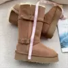 Chestnut boots platform, mid-length