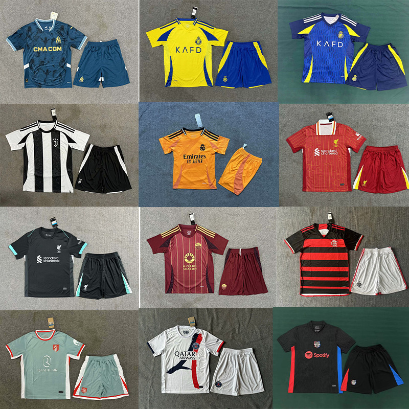 Football Uniforms Miami Arsenal Ac Paris Real Madrid Bayern Tottenham Barcelona Liverpool Jersey Short-Sleeved Shorts