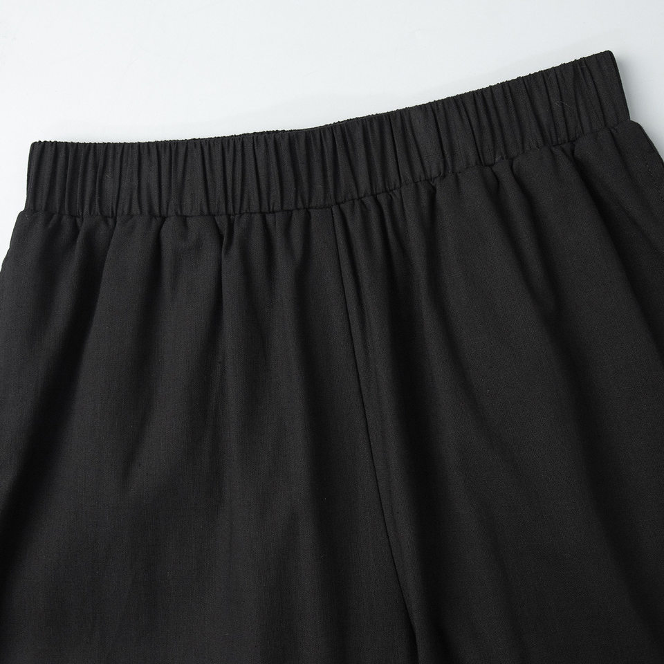Bộ đầm hai món nữ áo cardigan cổ chữ V dài tay phối quần ống rộng — Màu be, Xanh lá cây, màu đen chi tiết 24