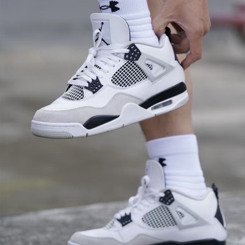 Putian Shoes Aj4 Pure Original Basketball Shoes Electric Mother Paris University Blue Cool Gray Joe 4 Men's and Women's Air Cushion Sports Shoes Putian Shoes Aj4 Pure Original Basketball Shoes Electric Mother Paris University Blue Cool Gray Joe 4 Men's and Women's Air Cushion Sports Shoes