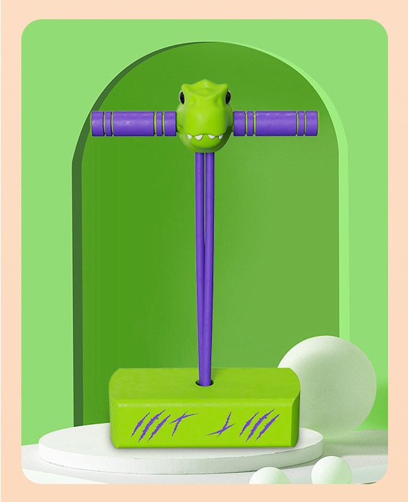 Comercio exterior nuevo dinosaurio de dibujos animados saltar varilla niños Rana saltar kindergarten equilibrio tablero al aire libre juguete entrenamiento físico