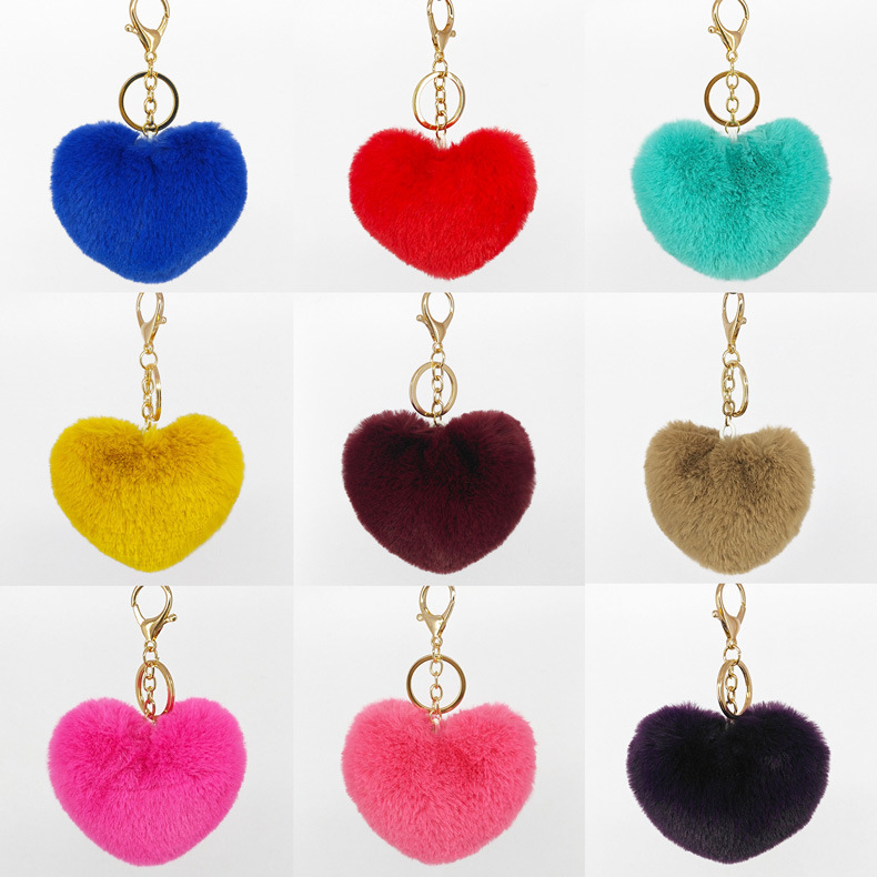 Sweet, Simple Style Style Sweet Simple Style Heart Shape Alloy Valentine's Day Women's Bag Pendant Keychain