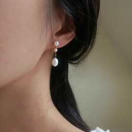 手作强光淡水珍珠耳环轻奢高级流苏耳线2025新款爆款气质耳饰耳钉