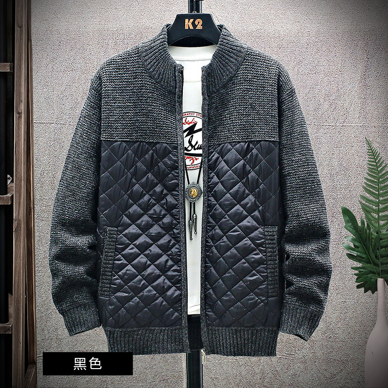 Herren Herbst und Winter Warm Neue Strickjacke Mode Lässig Reißverschluss Verdickter Mantel_voghion.com