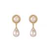 Universal earrings from pearl solar-powered, simple and elegant design