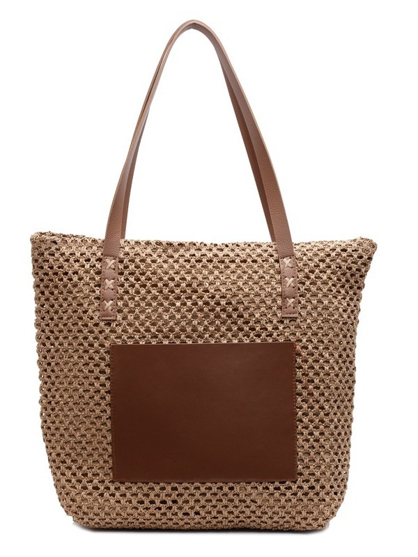 Bolsa de verano tejida para mujeres 2026 nueva moda de gran capacidad bolsa de playa de vacaciones multifuncional bolsa de hombro de alta calidad