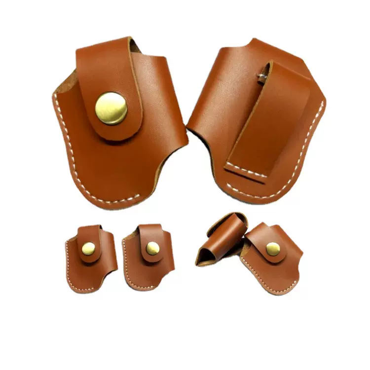 真皮打火机皮套 皮革煤油打火机外壳保护套子 牛皮便携火机套送礼