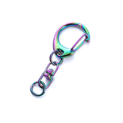 現物卸売りのまぶしいd字は亜鉛合金の23mmの小さいcボタンの中の8文字のボタンのキーホルダーのキーホルダーを掛けます。