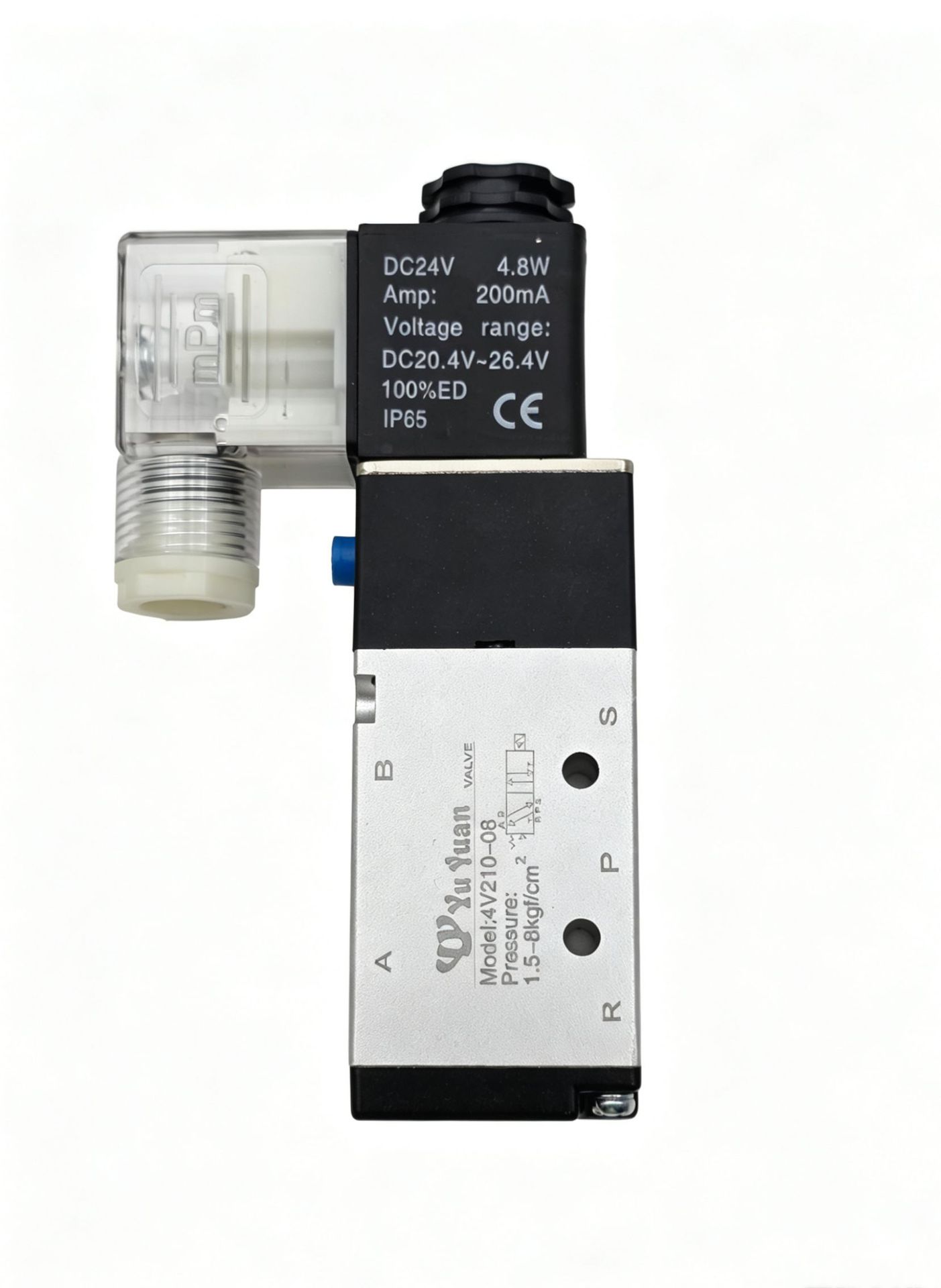Pneumatic Solenoid Valve 4V210-08 Two-Position Five-Way Dc24V/Ac220V Reversing Digital Valve 310/410 Silver