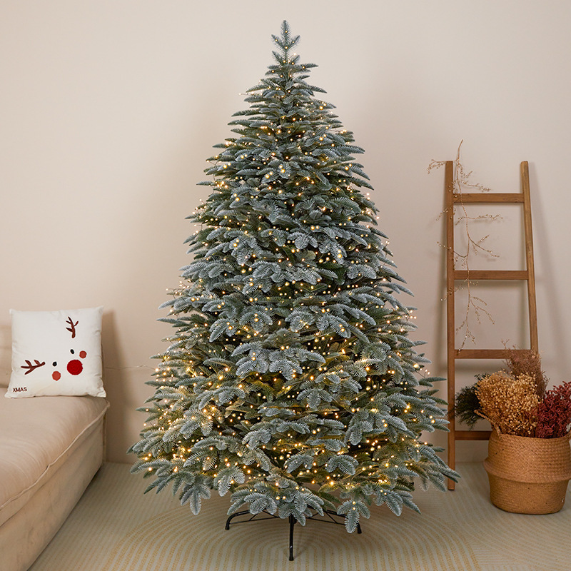 Navidad gran árbol de Navidad PE con luces decoraciones de Navidad decoraciones atmósfera en el diseño al por mayor