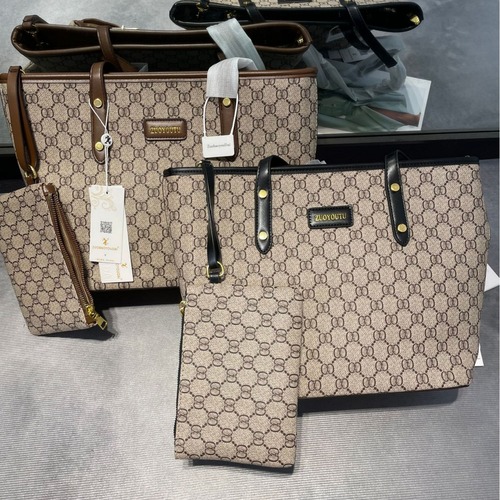 2024 New Women's Tote Bag Large Capacity Korean Style Handbag Vintage Floral Letter Retro Versatile Crossbody Bag Cross-border