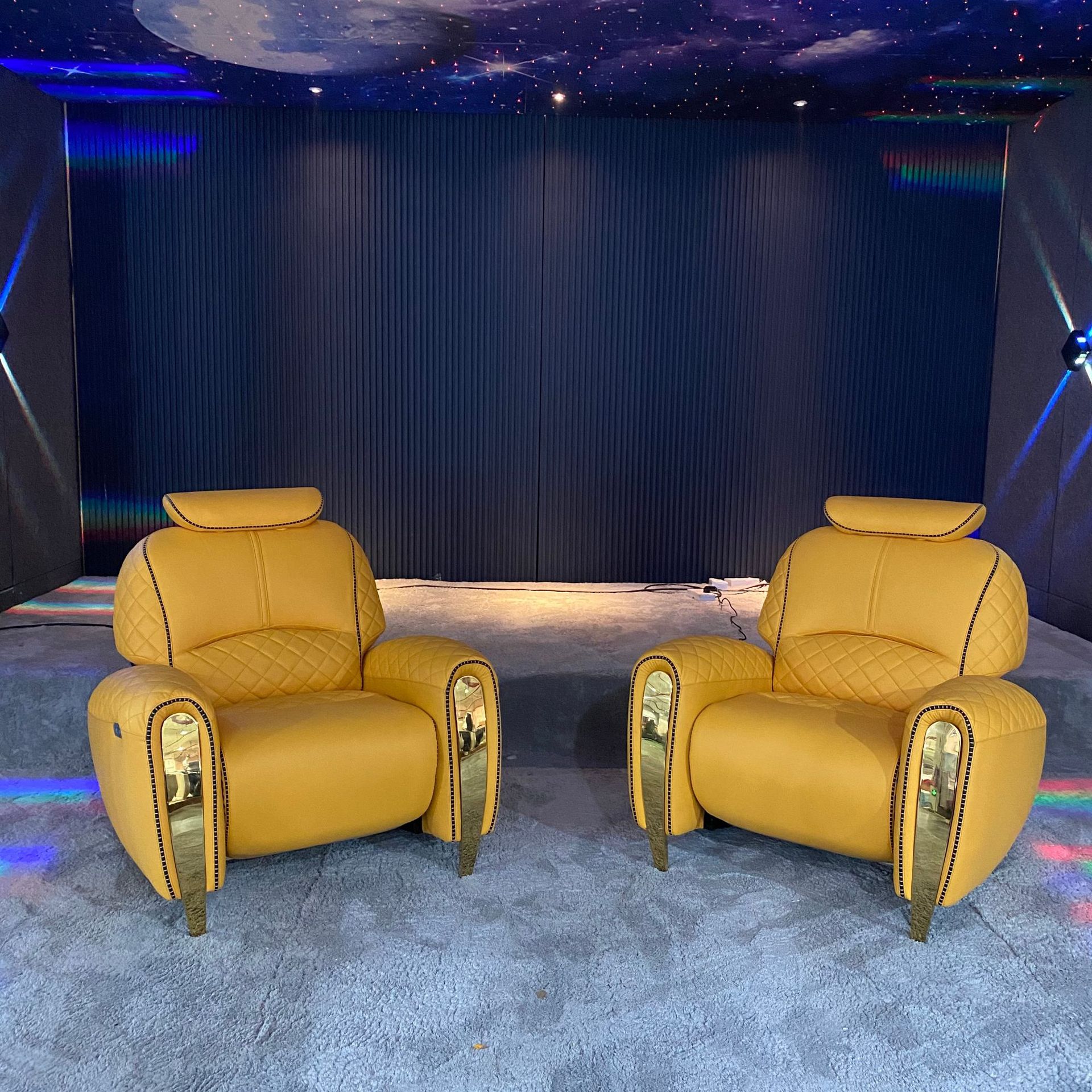 Red Tiger Furniture Villa Home Theater Sofa Home Audio-Visual Room Combination Private Cinema Hall Electric Functional Seat