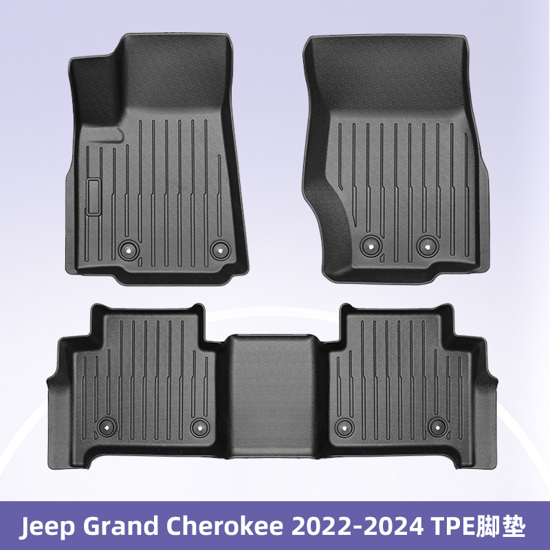 Para 2022-2024Jeep GrandCherokee 3D para todo clima material tapete tapete de pie TPE