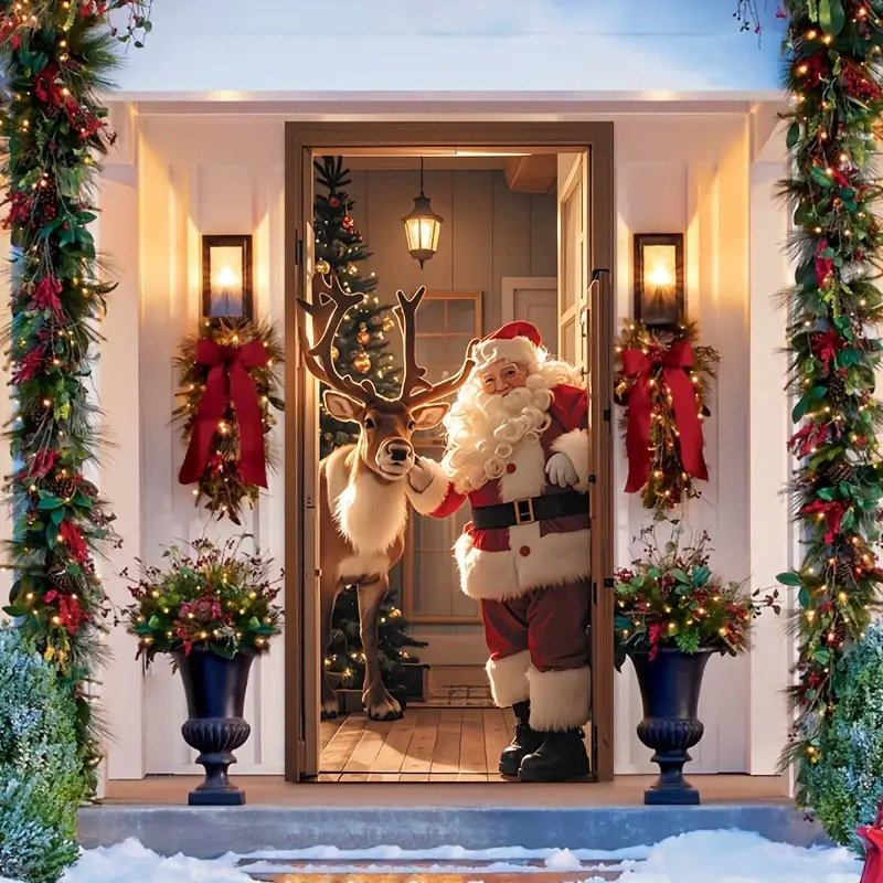 Transfronterizos JIT Navidad decoración colgante festivales atmósfera etiqueta de puerta fiesta atmósfera de fondo decoración cubierta de puerta