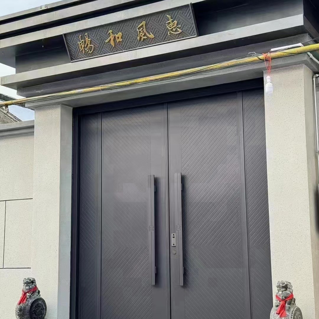 铸铝庭院大门铸铝入户大门新中式铸铝门铸铝防爆大门