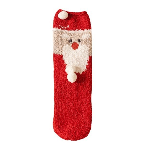 クリスマスボール靴下サンゴのベルベットの女性冬の耐寒性とベルベットの厚い睡眠靴下クリスマスプレゼントのストッキング|undefined