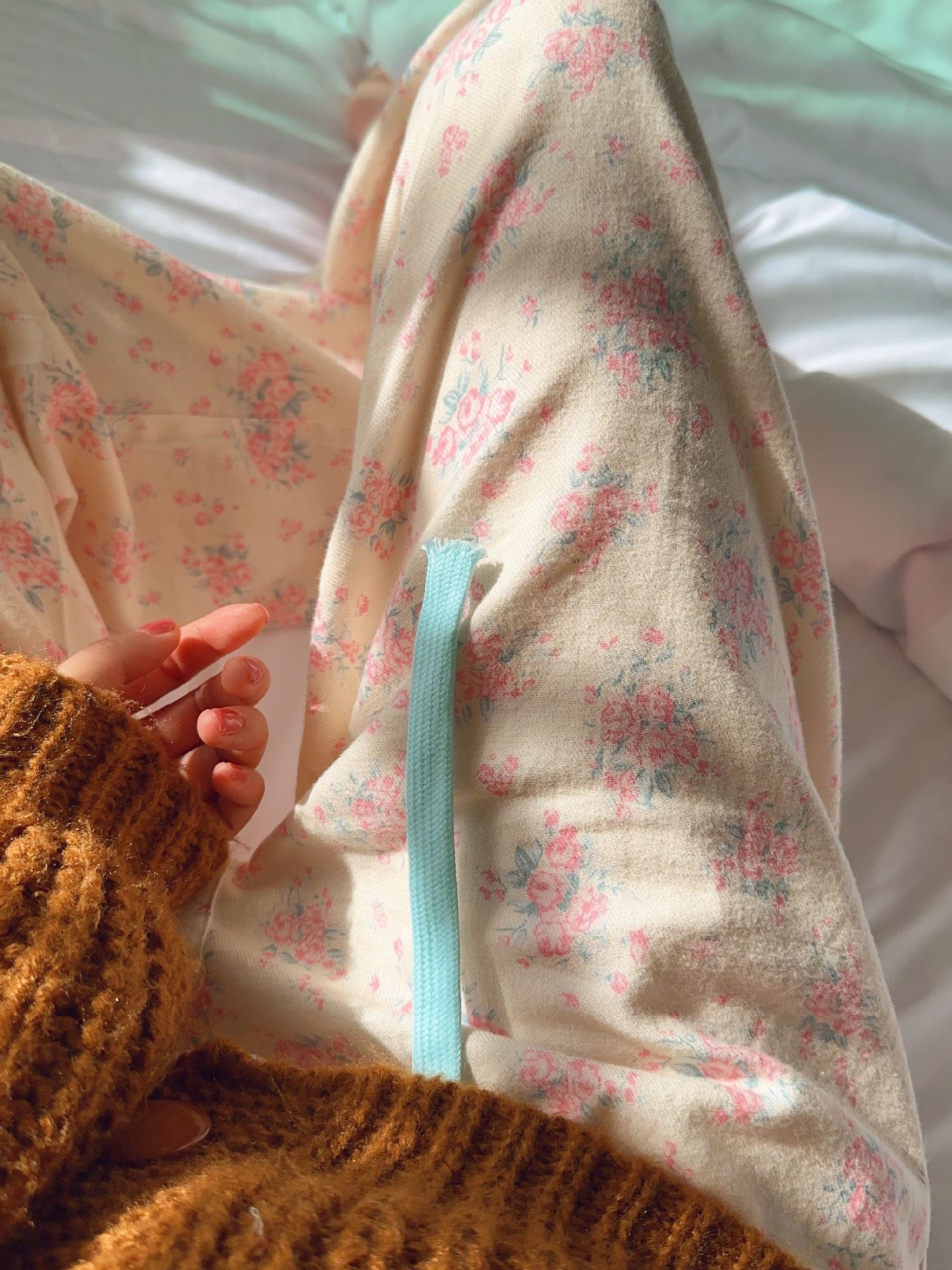 Pijamas sueltos de cereza de manzana de algodón cepillado, pantalones lindos para el hogar