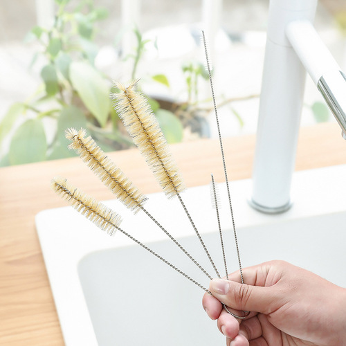 Teapot brush, tea cup, mini spout, straw brush, kettle bristle gap kitchen washing cup cleaning 5-piece set