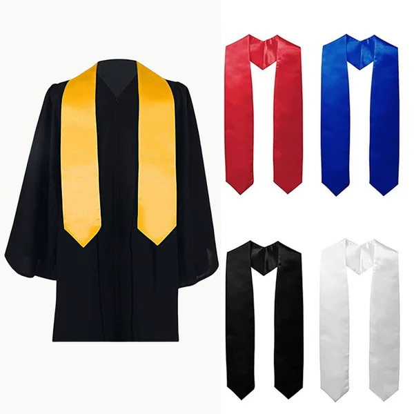 Junior High School, University, Graduate Student Graduation Season Ribbon Shoulder Strap Pure Color Graduation Etiquette Belt Honor Awarding Silks and Satins Shawl