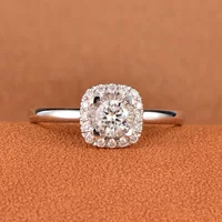 Натуральный бриллиант 18K белое золото кольцо с бриллиантом женское кольцо с бриллиантом настоящий бриллиант автомобильный цветок круглый бриллиант квадратные готовые украшения