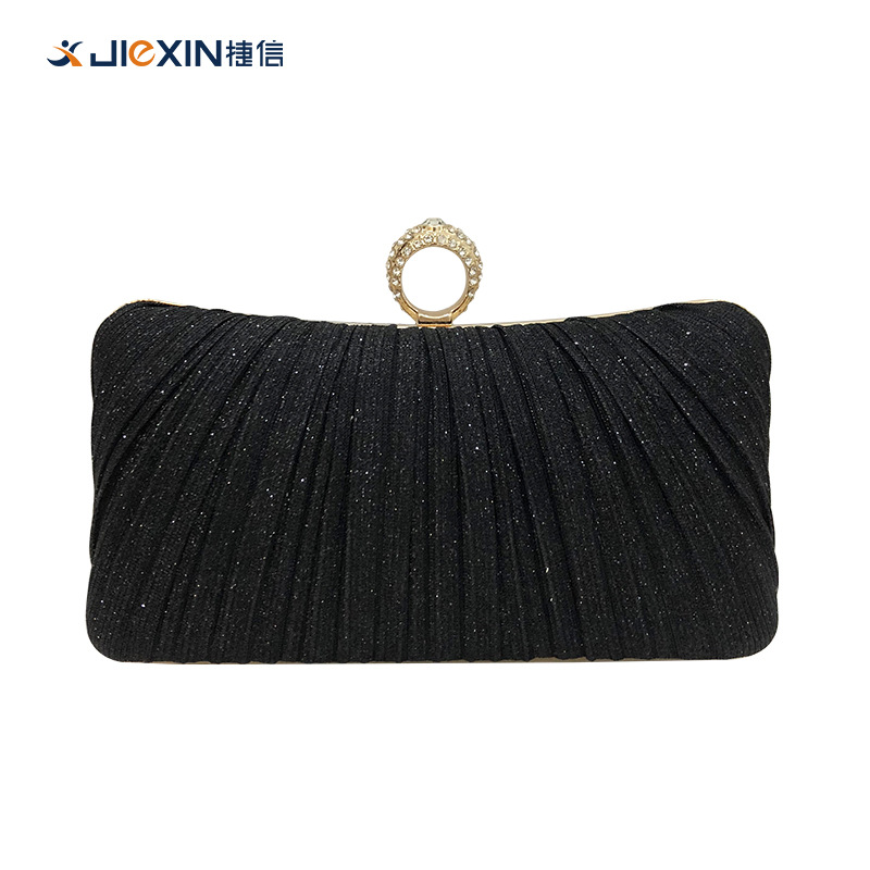 New Evening Bag Pleated Clutch Party Bag New Chinese Style Banquet Bag Women's Crossbody Pleated Gown Cheongsam Bag - Thumbnail 6