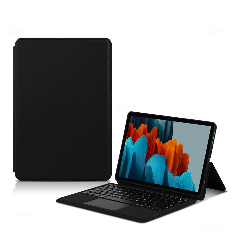 For Samsung Galaxy Tab S7 Tablet Keyboard Case T870/5 Bluetooth Leather Case with Touch Keyboard
