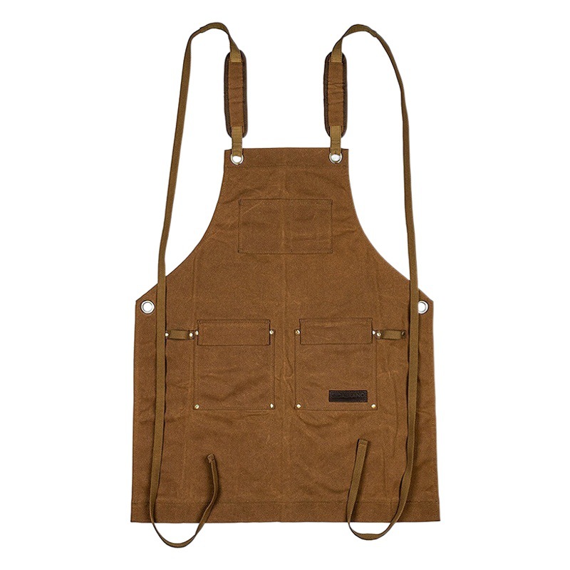 Delantal de lona transfronterizo directo de fábrica amazonas delantal funcional multi-bolsillo carpintería electricista ropa de trabajo logotipo impreso