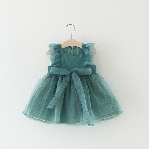 Summer Viral Thick Children's Clothing  Girls' Baby Stylish Cute Summer Skirt Children's 4 Fashion 3-Year-Old Princess Dress Dropshipping