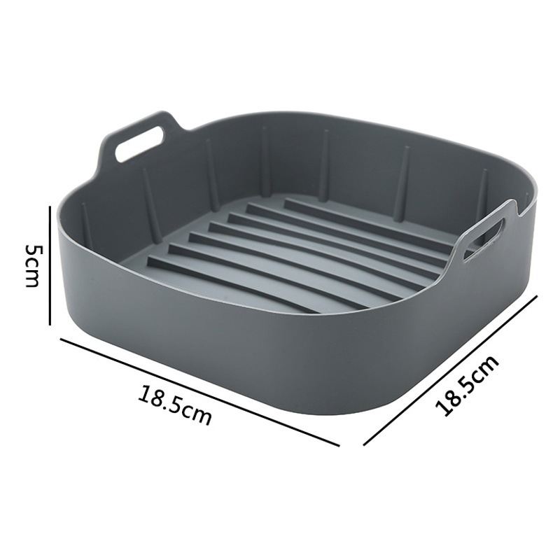 Silicona freidora de aire silicona hornear pan cuadrado microondas horno asado pollo bandeja cuadrada para hornear al por mayor