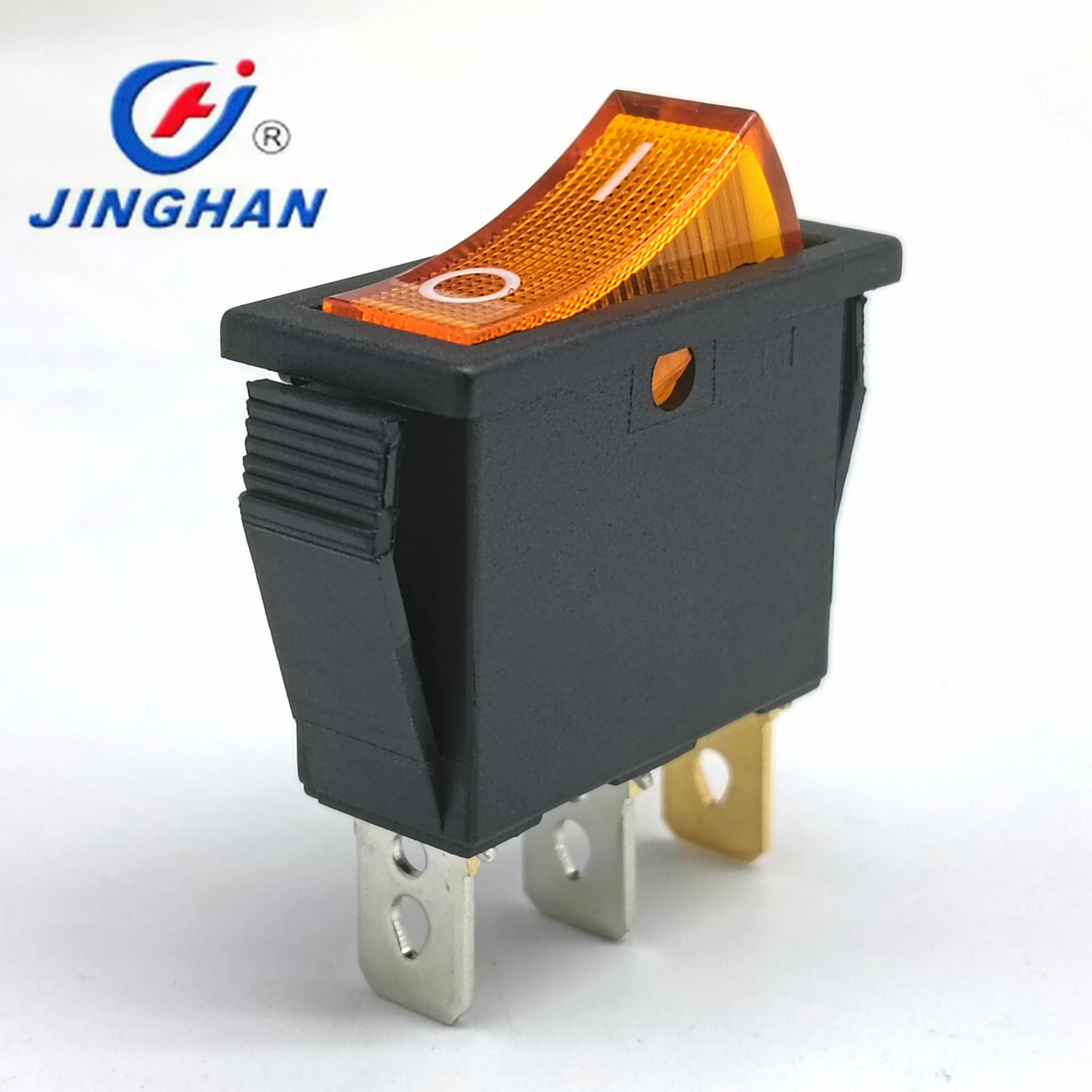 晶瀚 JINGHAN 电热锅带灯开关 绞盘开关 单排翘板开关 KCD3-101N