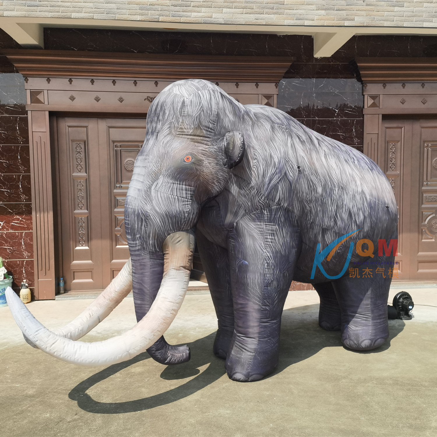 户外大型充气仿真猛犸象动物气模 史前巨兽主题摆件恐龙大象美陈