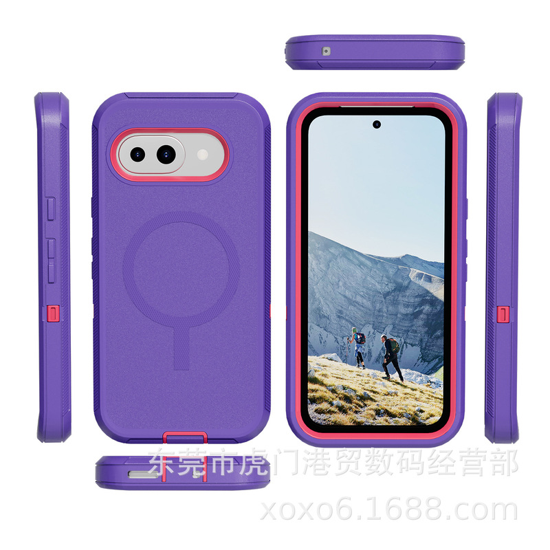 Google pixel9 A 磁気 3 耐性携帯電話保護カバー Magsafe 落下防止携帯電話ケースに適した新しいモデル|undefined