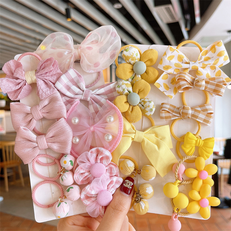 La banda de goma para niños no duele el cabello lazo elástico del pelo cuerda banda de goma para niñas banda de pelo de flores celebridad de Internet nuevos accesorios para el cabello de princesa