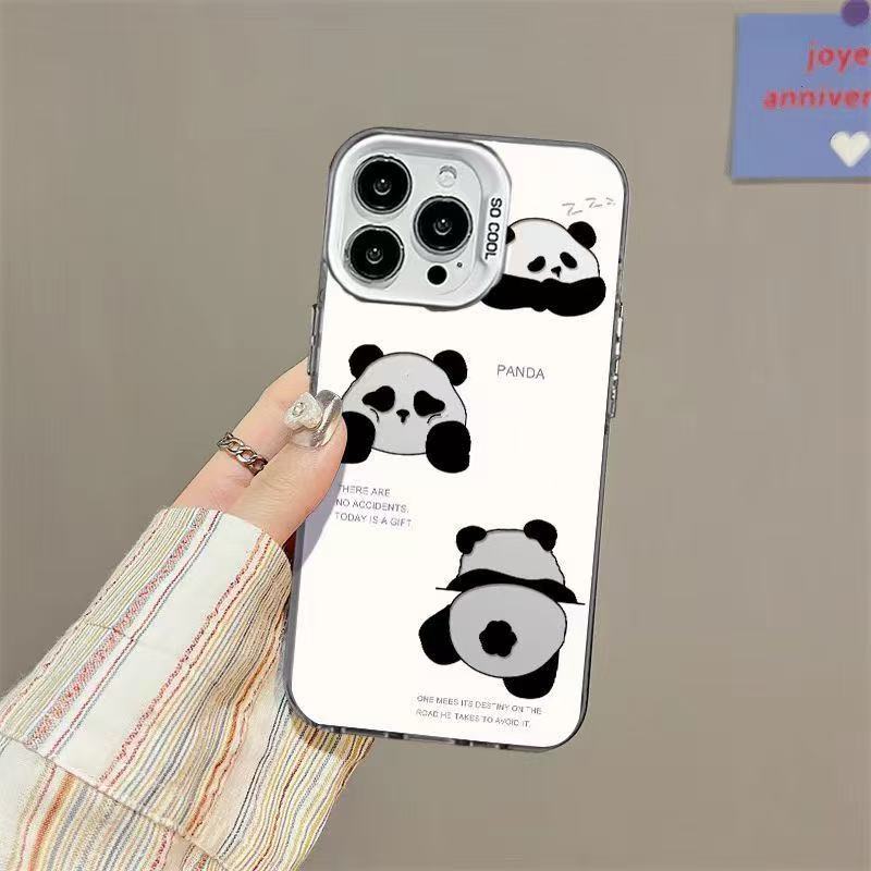 El nuevo estilo Panda ins se aplica a la carcasa del teléfono móvil iphone16 Apple 15promax/14 lindo 13pro1 2/11
