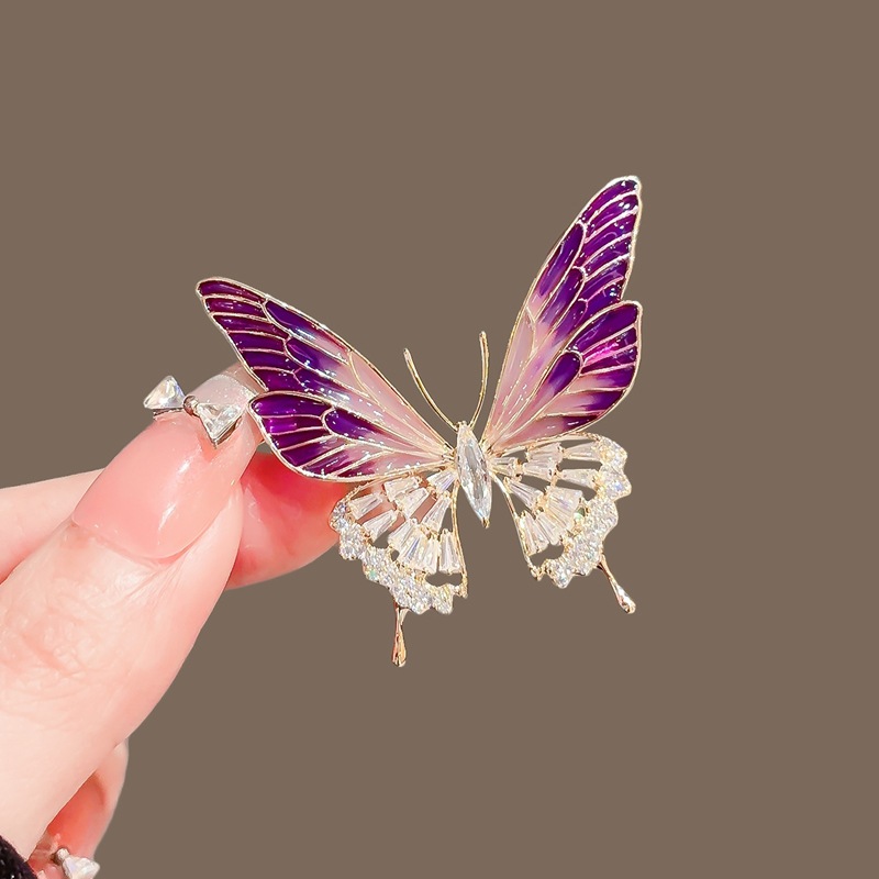 New Fashionable Enamel Butterfly Brooch with Unique Design, Insect Brooch Accessory, Personalized High-End Clothing Pin