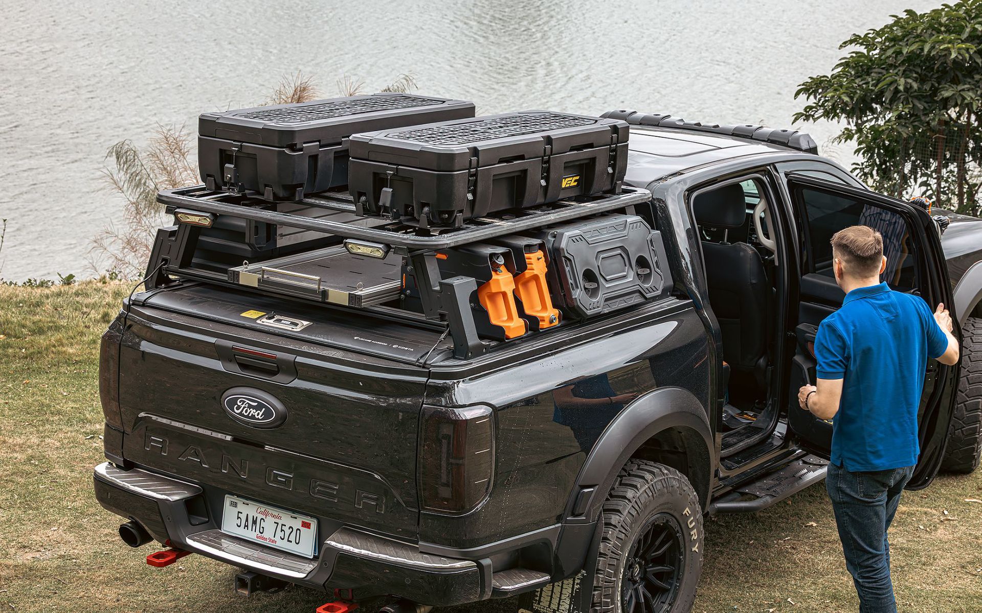 WEC equipment box, roof luggage box, outdoor tactical box, off-road modification, camping universal storage box, organizer box