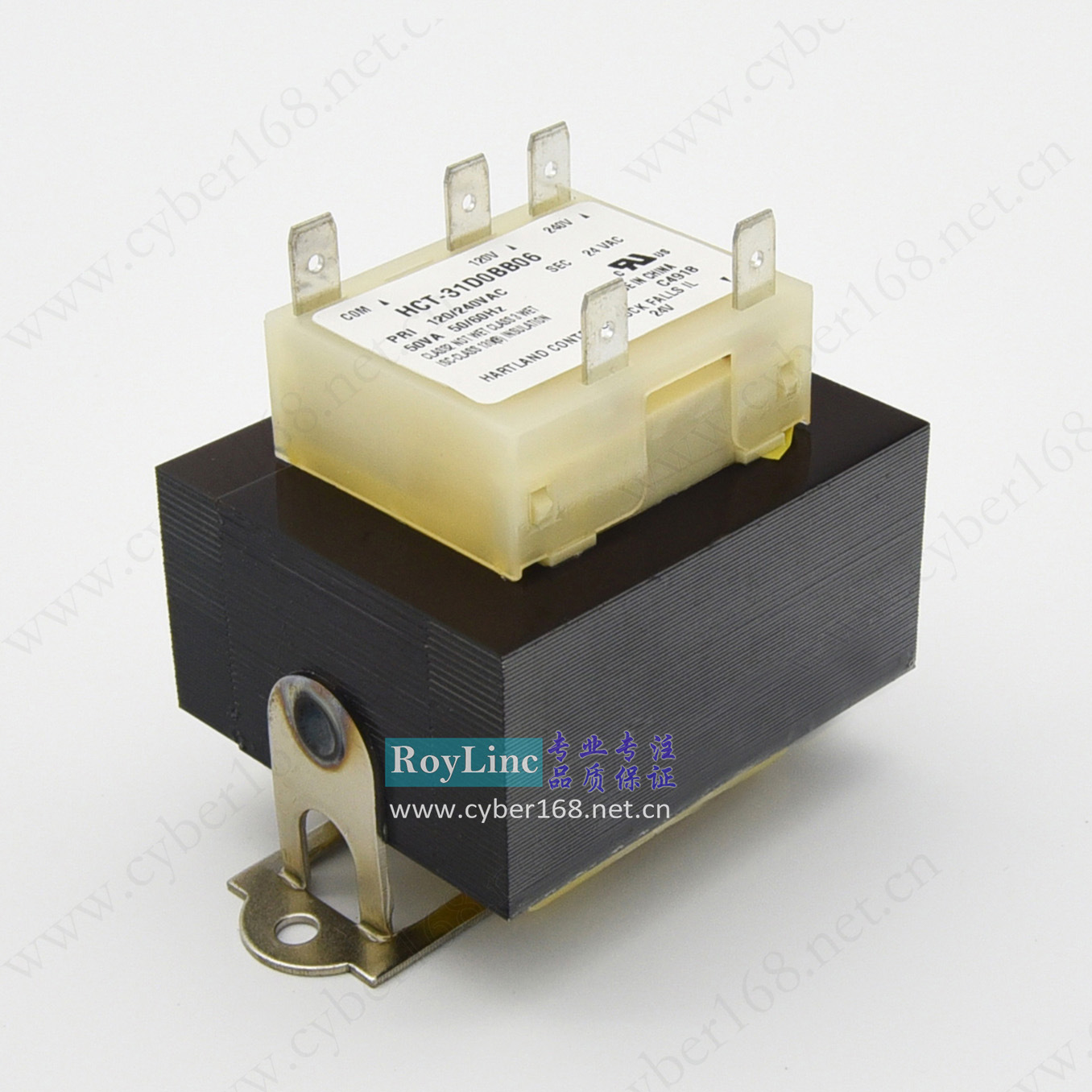 50VA 120V 240V转24V卧式UL CUL HCT-31D0BB06厨房设备烤箱变压器