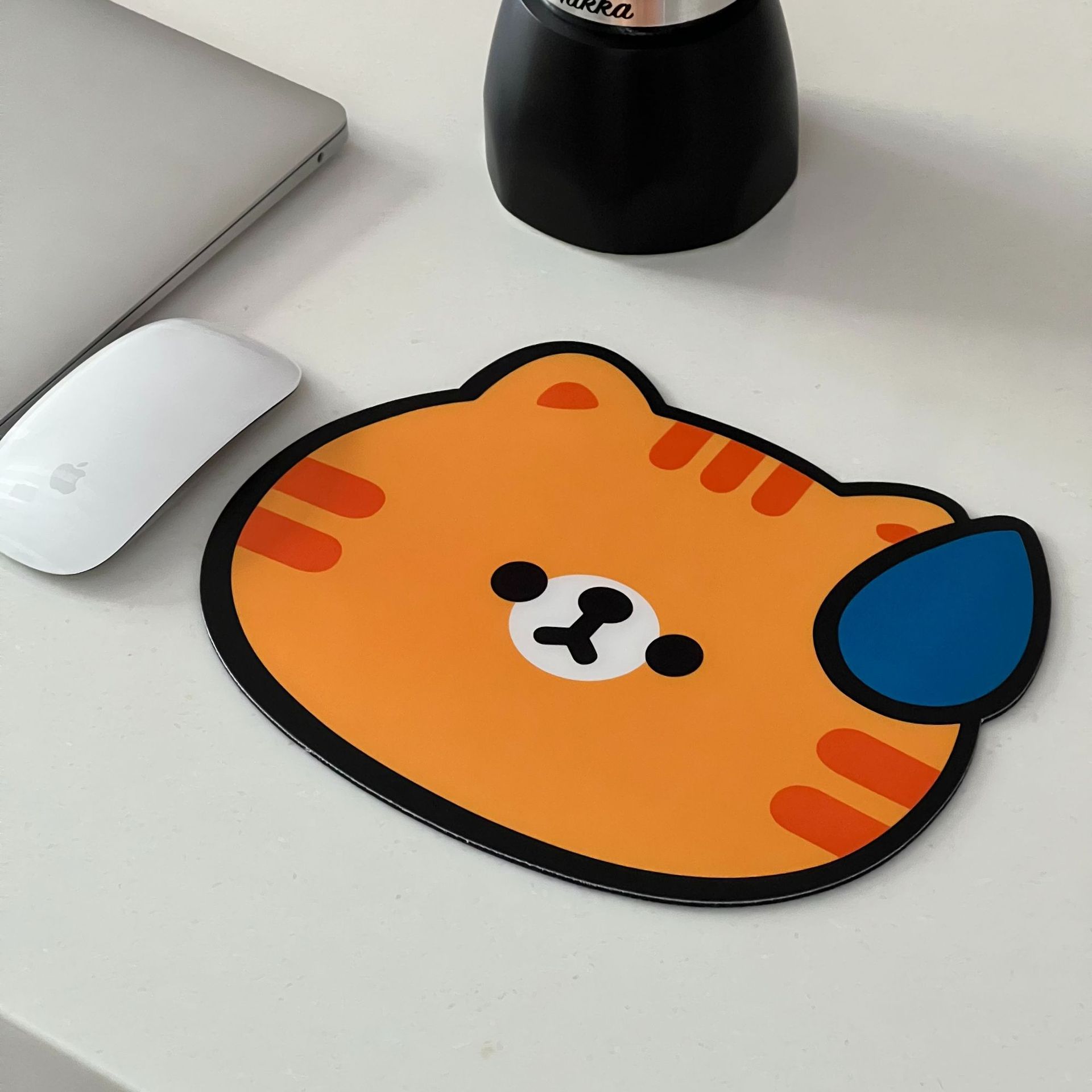 오렌지 고양이 마우스 패드 땀