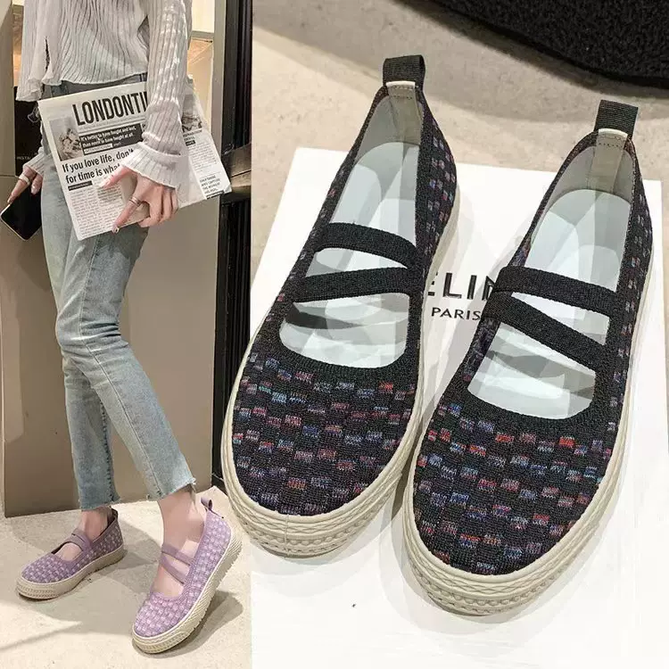女单鞋2025春秋季新款时尚一脚蹬乐福鞋软底舒适渔夫鞋休闲豆豆鞋