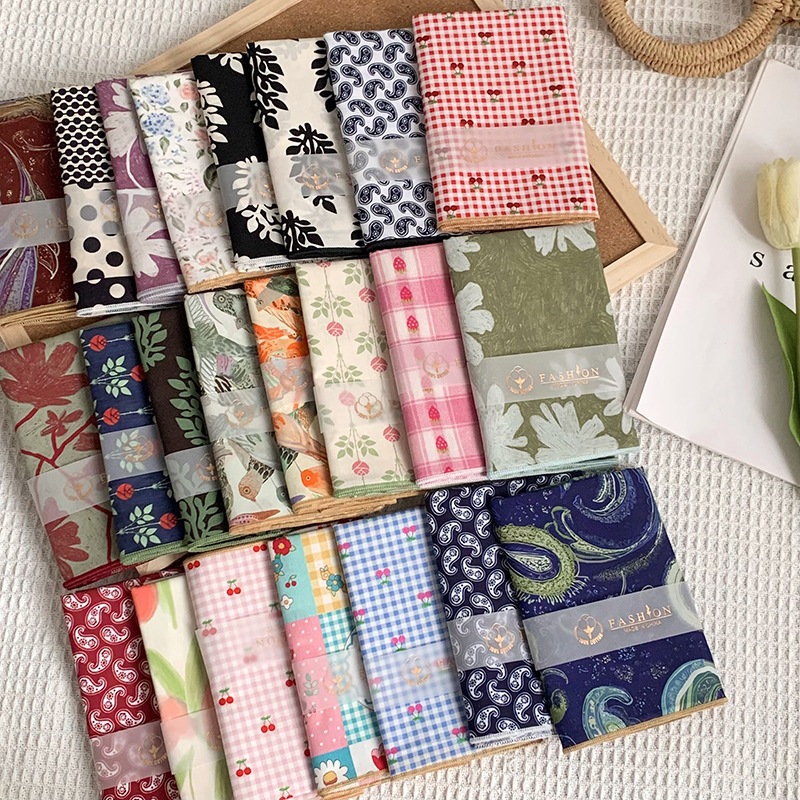 2025 versión coreana de la pequeña bufanda de seda femenina primavera y otoño temperamento salvaje 58CM algodón pequeño cuadrado bufanda pequeña decorativa bufanda pequeña bufanda pequeña