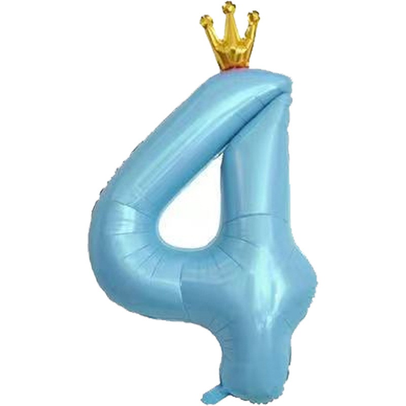 Amazon nuevo globo digital de corona de una pieza de 40 pulgadas decoración de fiesta de cumpleaños globo digital grande