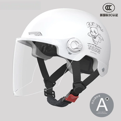 3C Certified Electric Motorcycle Helmet for Motosiklet kaskı (dəbilqə) - 3c-ceramic-white-hd-long-mirror-new-national-standard-class-a